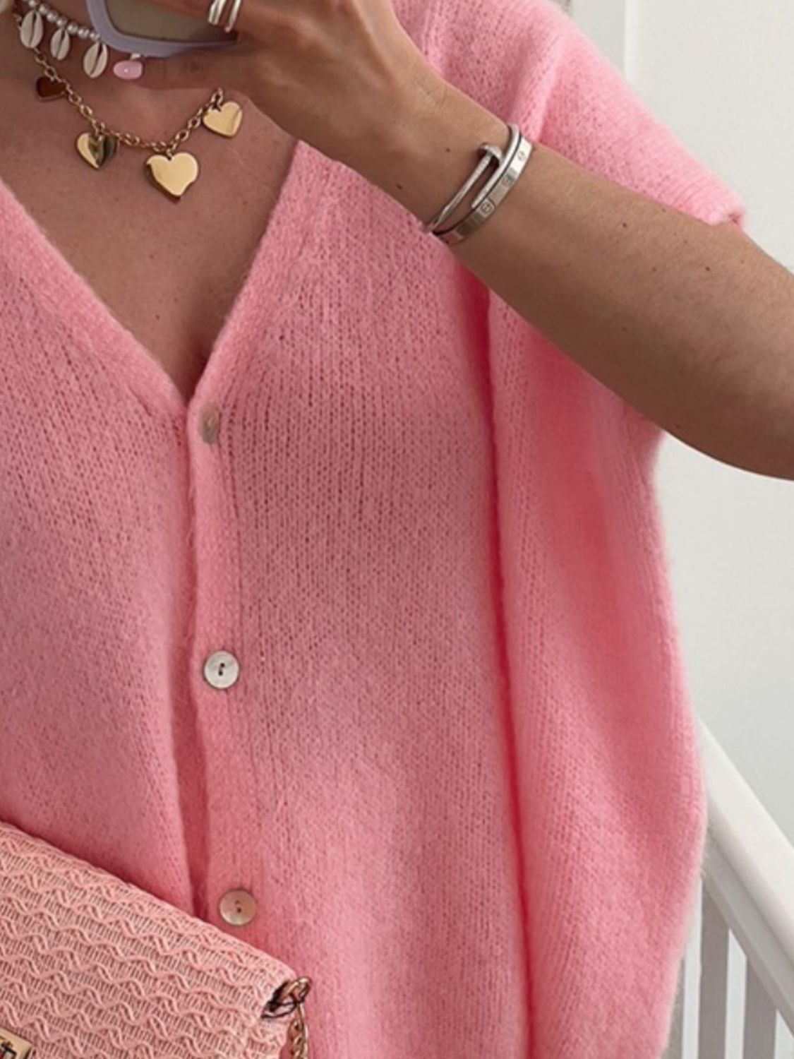The Rosalind Short Sleeve Cardigan Top