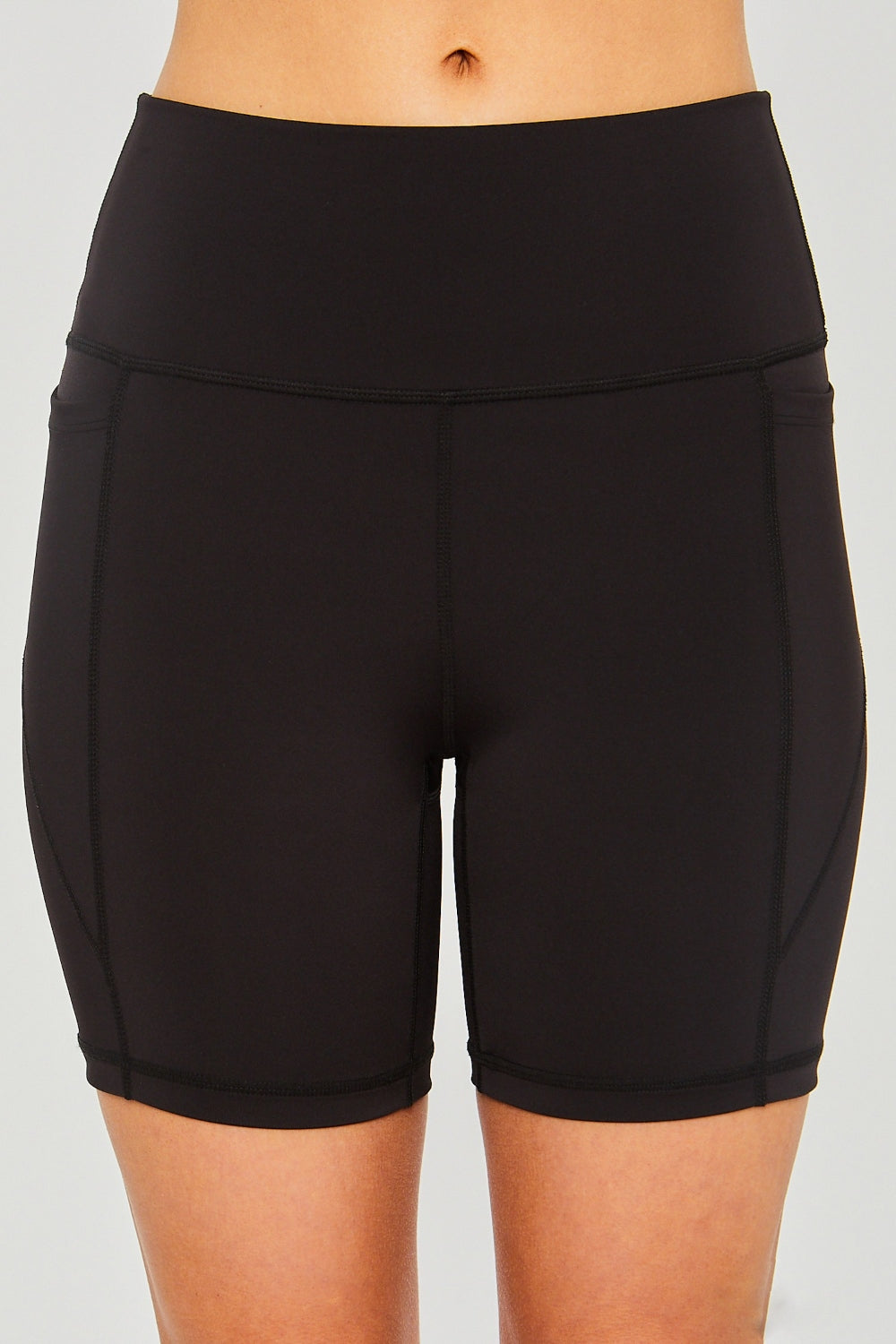 High Waisted Biker Shorts with Pockets