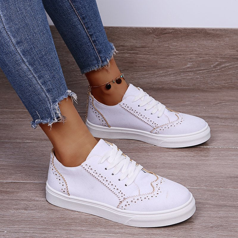 Suedette Flat Sneakers