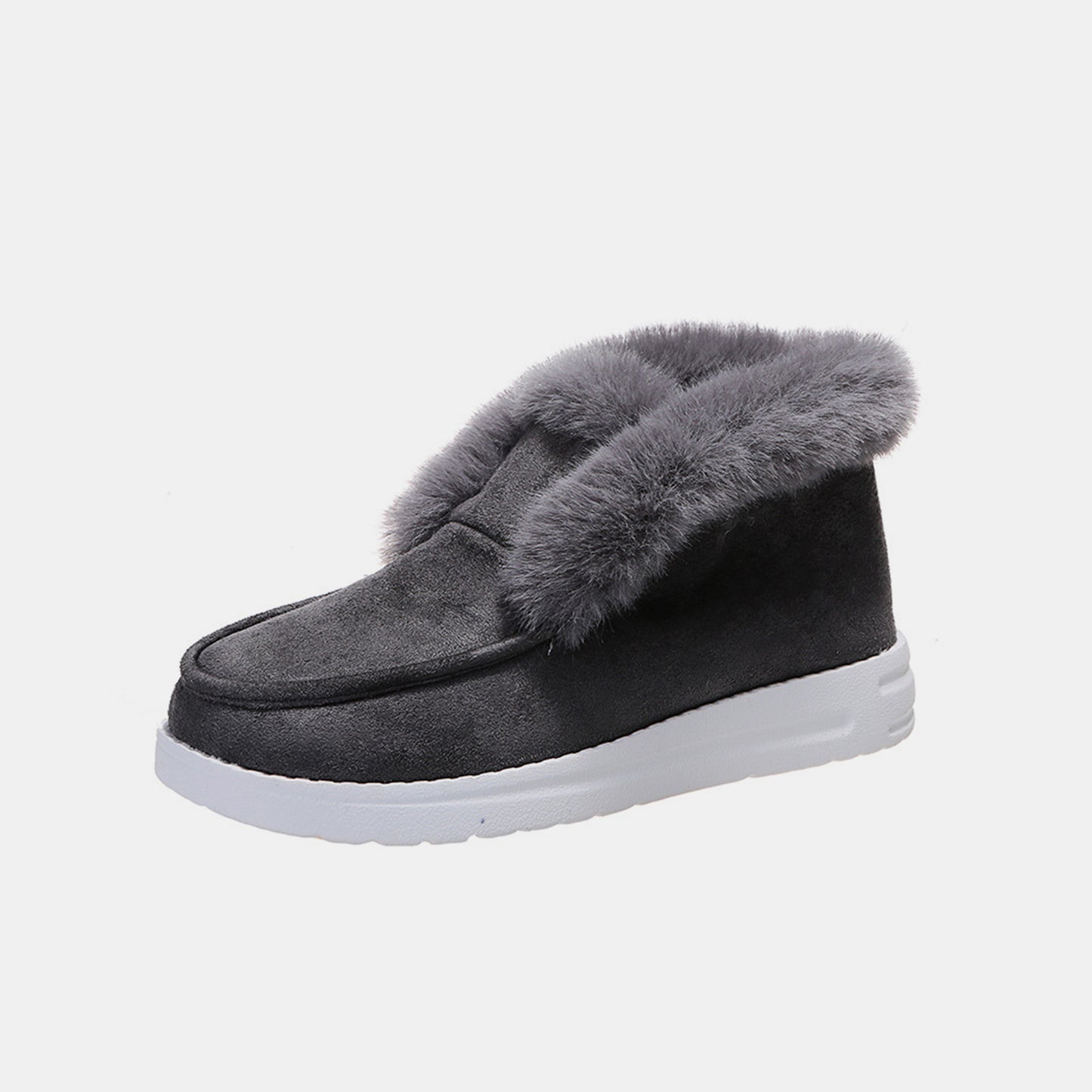 Furry Suede Snow Booties