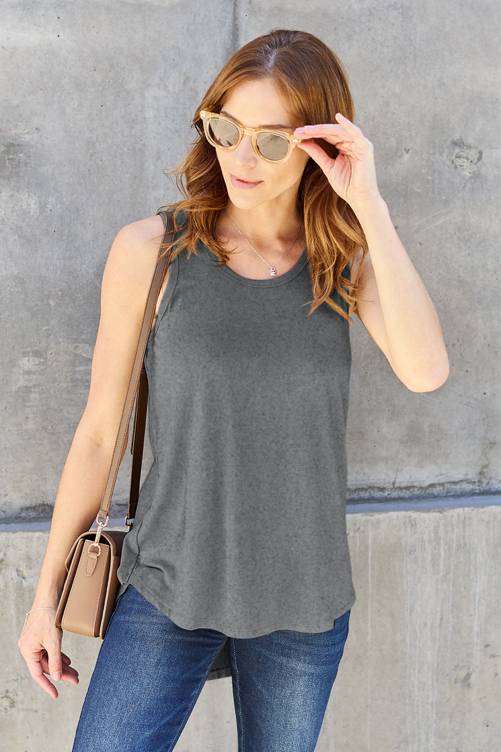 Oversized Round Neck Tank