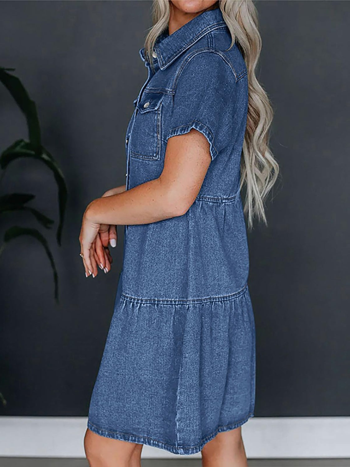 The Odette Denim Midi Dress