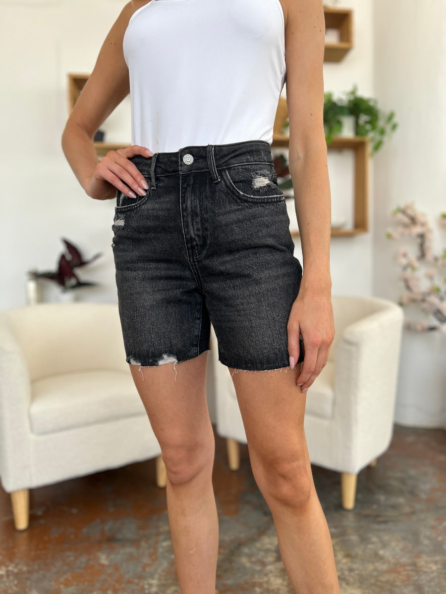 NEW! Judy Blue Full Size High Waist Rigid Magic Denim Shorts
