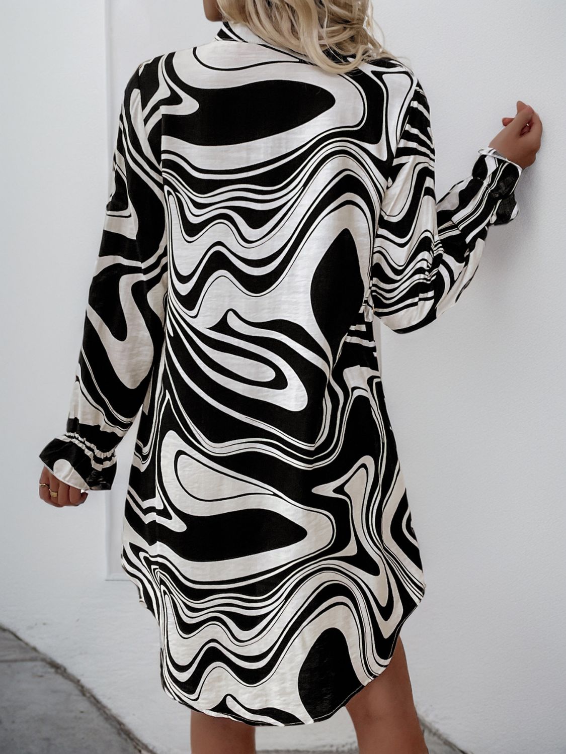 The Geneva V-Neck Long Sleeve Dress