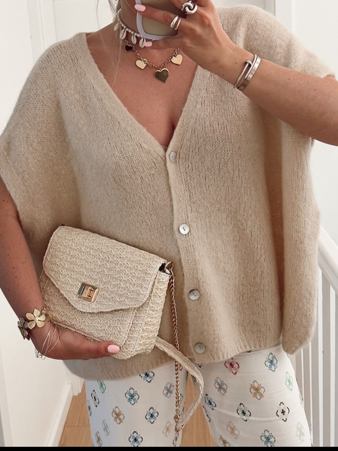 The Rosalind Short Sleeve Cardigan Top