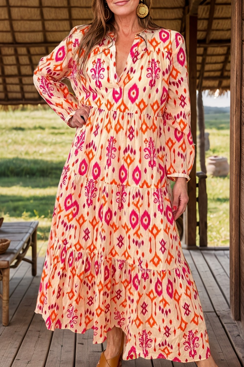 The Liv Long Sleeve Midi Dress