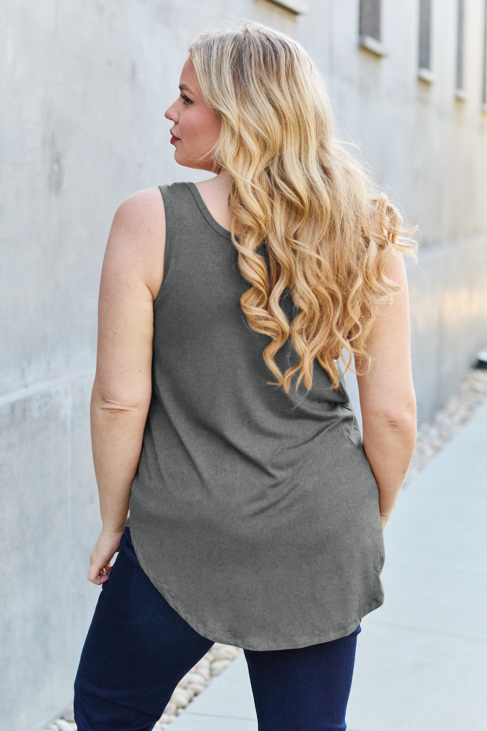 Oversized Round Neck Tank