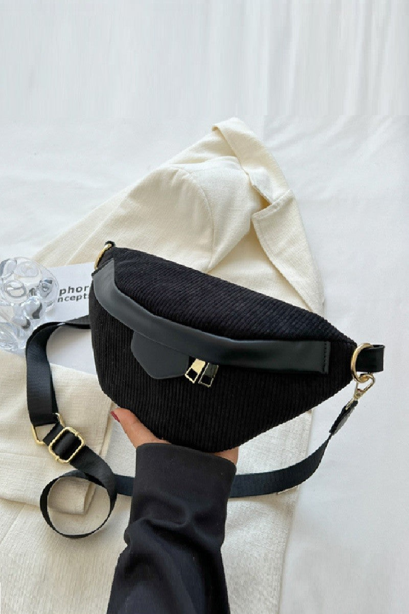 The Libby Corduroy Crossbody Bag with Removable Strap