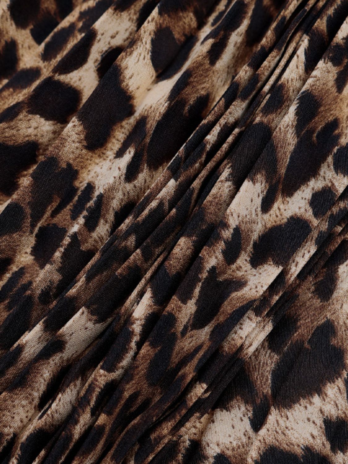 The Boston Pleated Leopard Maxi Skirt