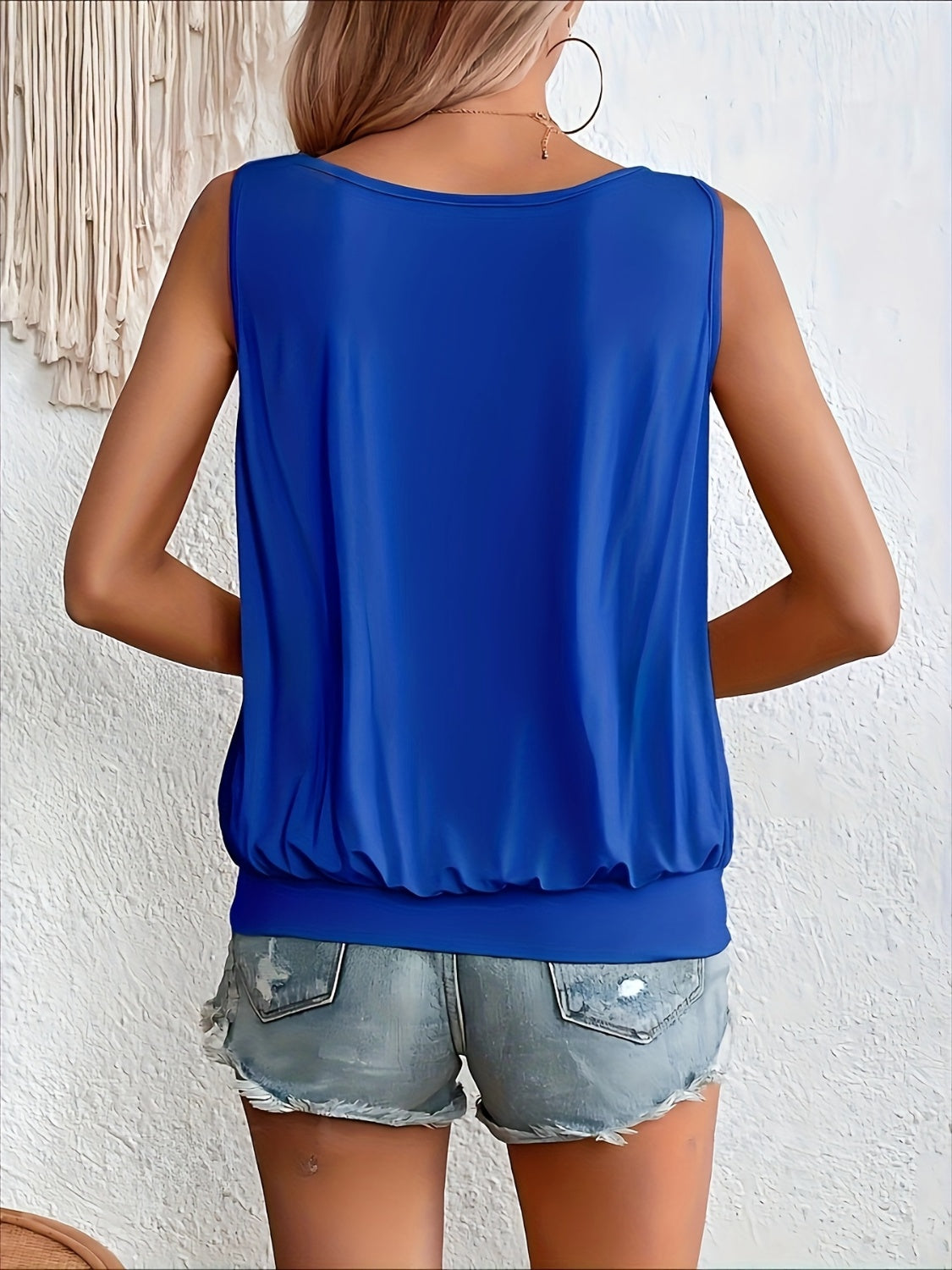 Ruched Scoop Neck Tank