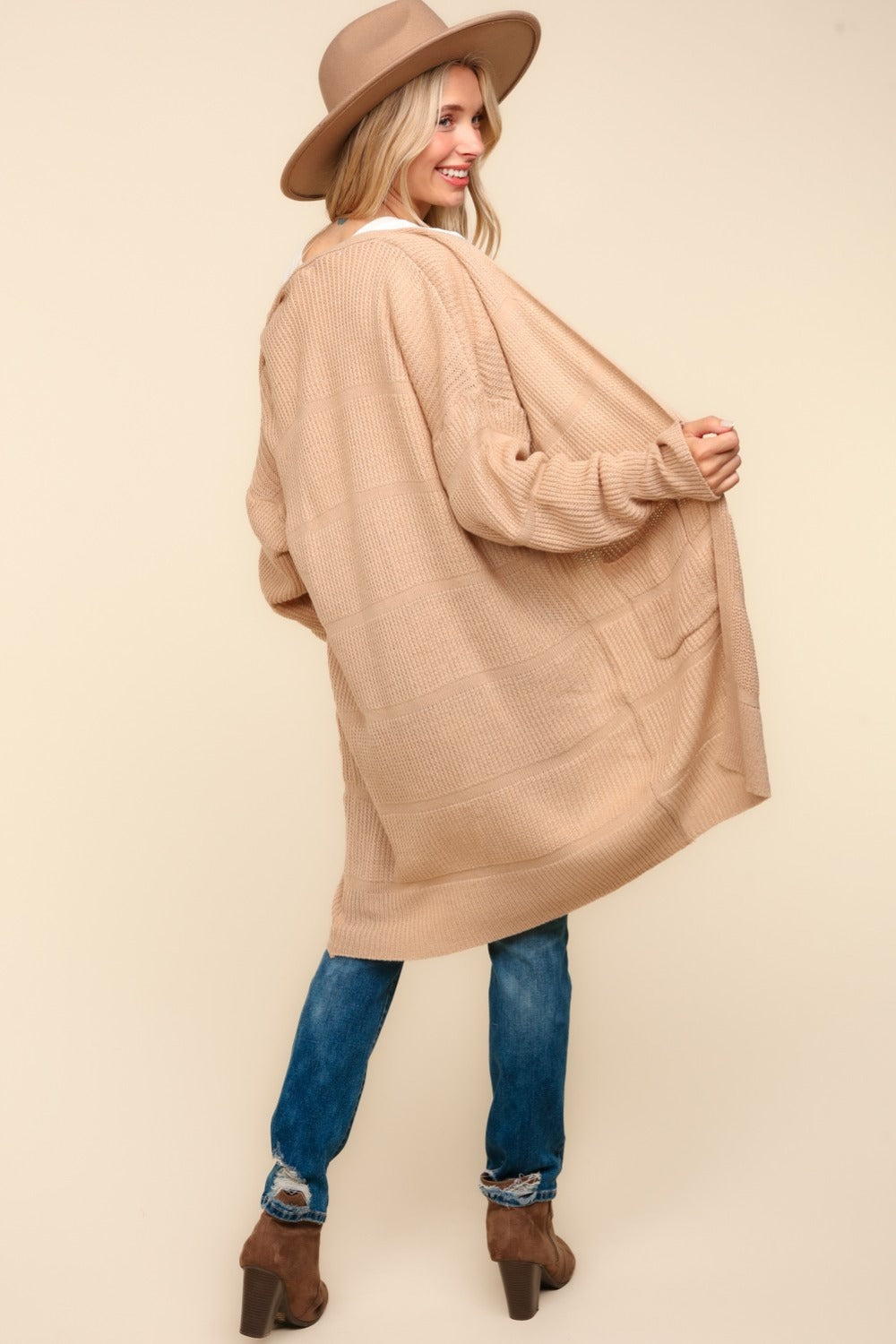 The Fleur Open Front Cardigan with Pockets