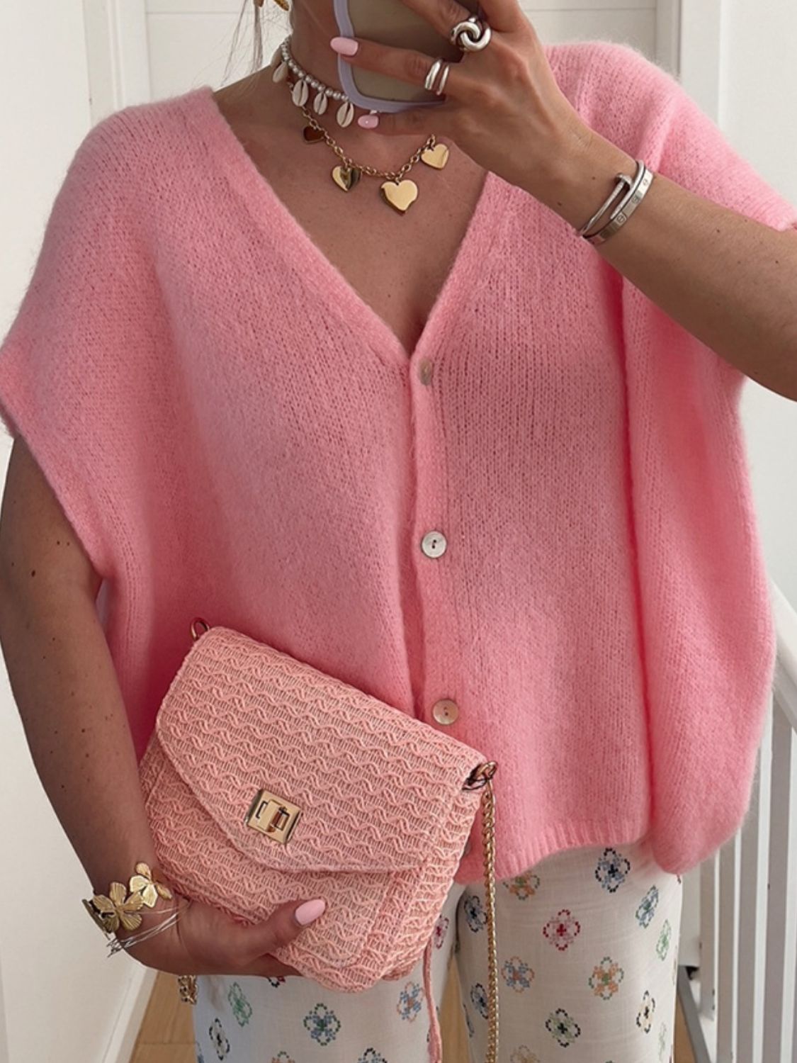 The Rosalind Short Sleeve Cardigan Top