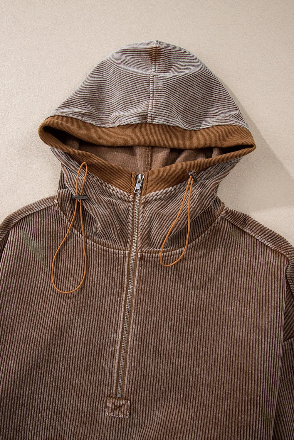 The Willa Drawstring Half Zip Hoodie