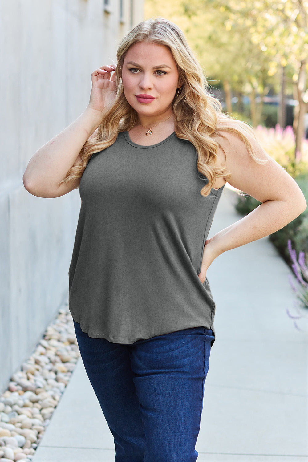 Oversized Round Neck Tank
