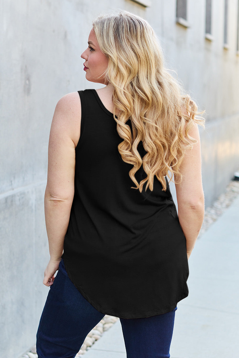 Oversized Round Neck Tank