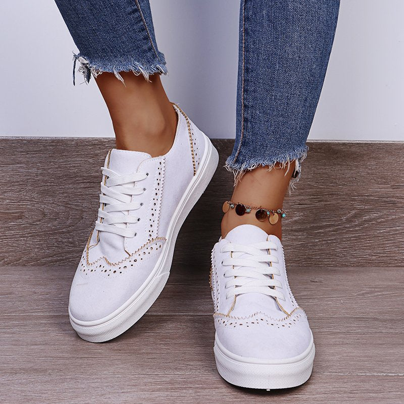 Suedette Flat Sneakers