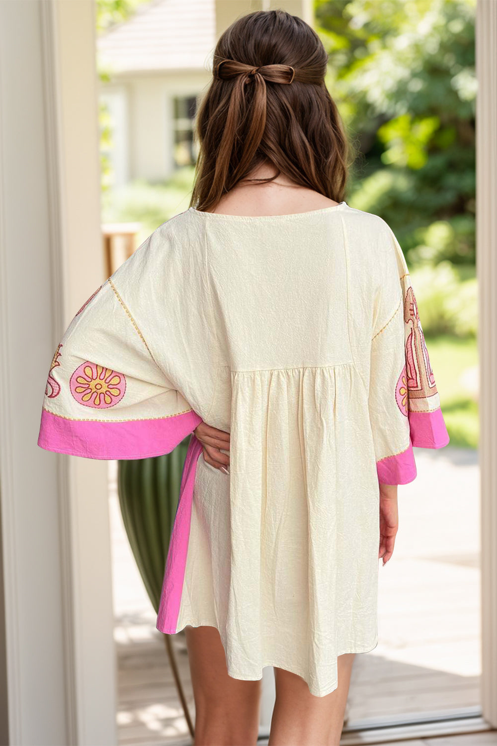 The Isadora Three-Quarter Sleeve Mini Dress