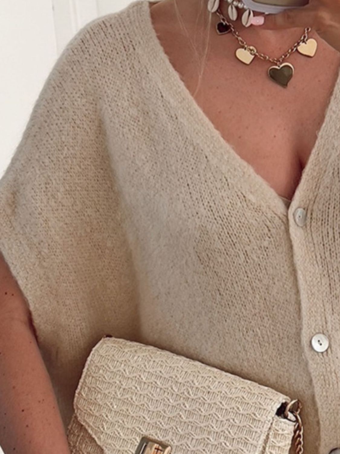 The Rosalind Short Sleeve Cardigan Top