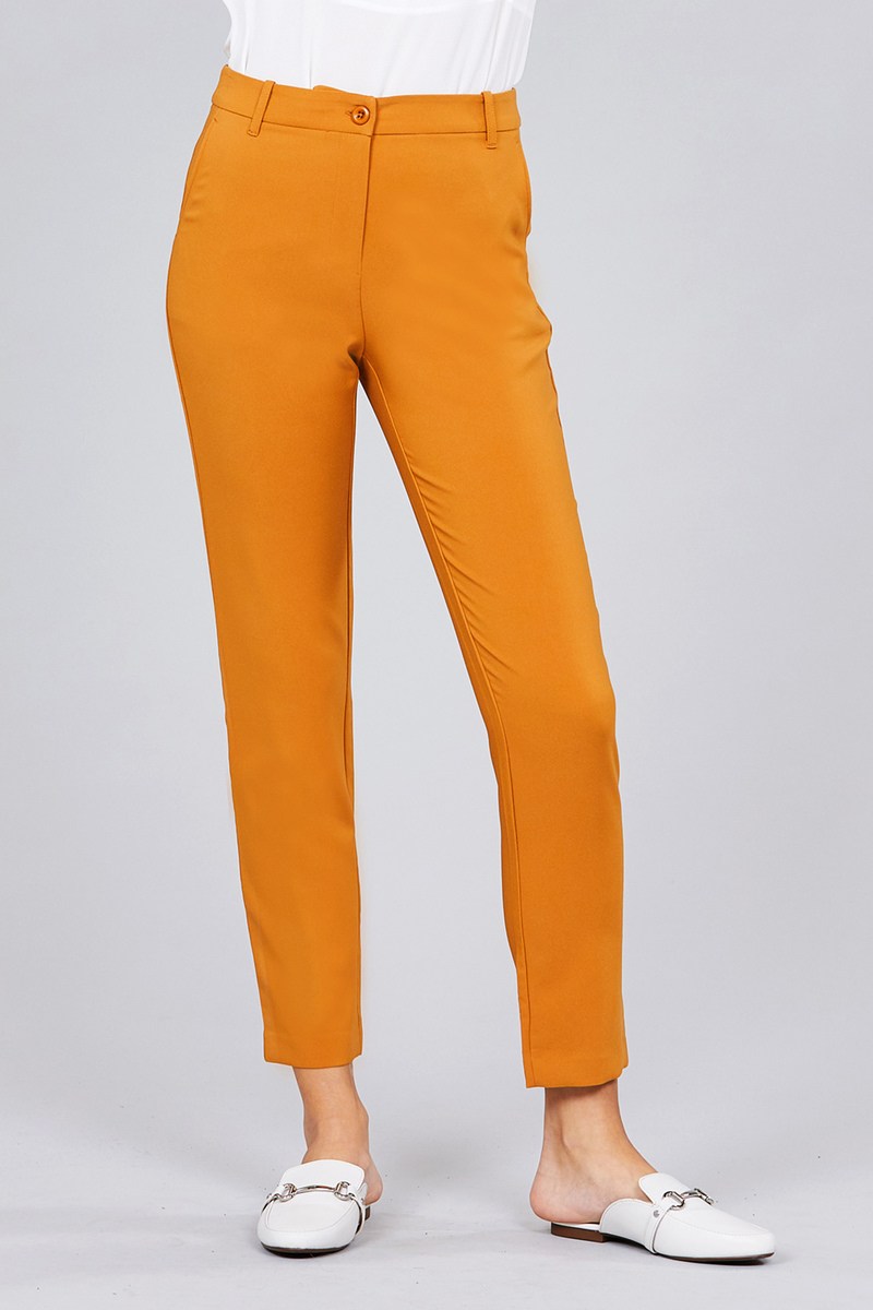 Solid Side Pocket Capri