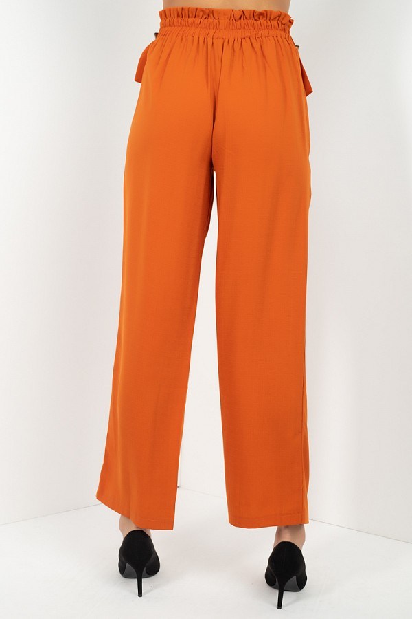 High Waist Side Buckle Slacks