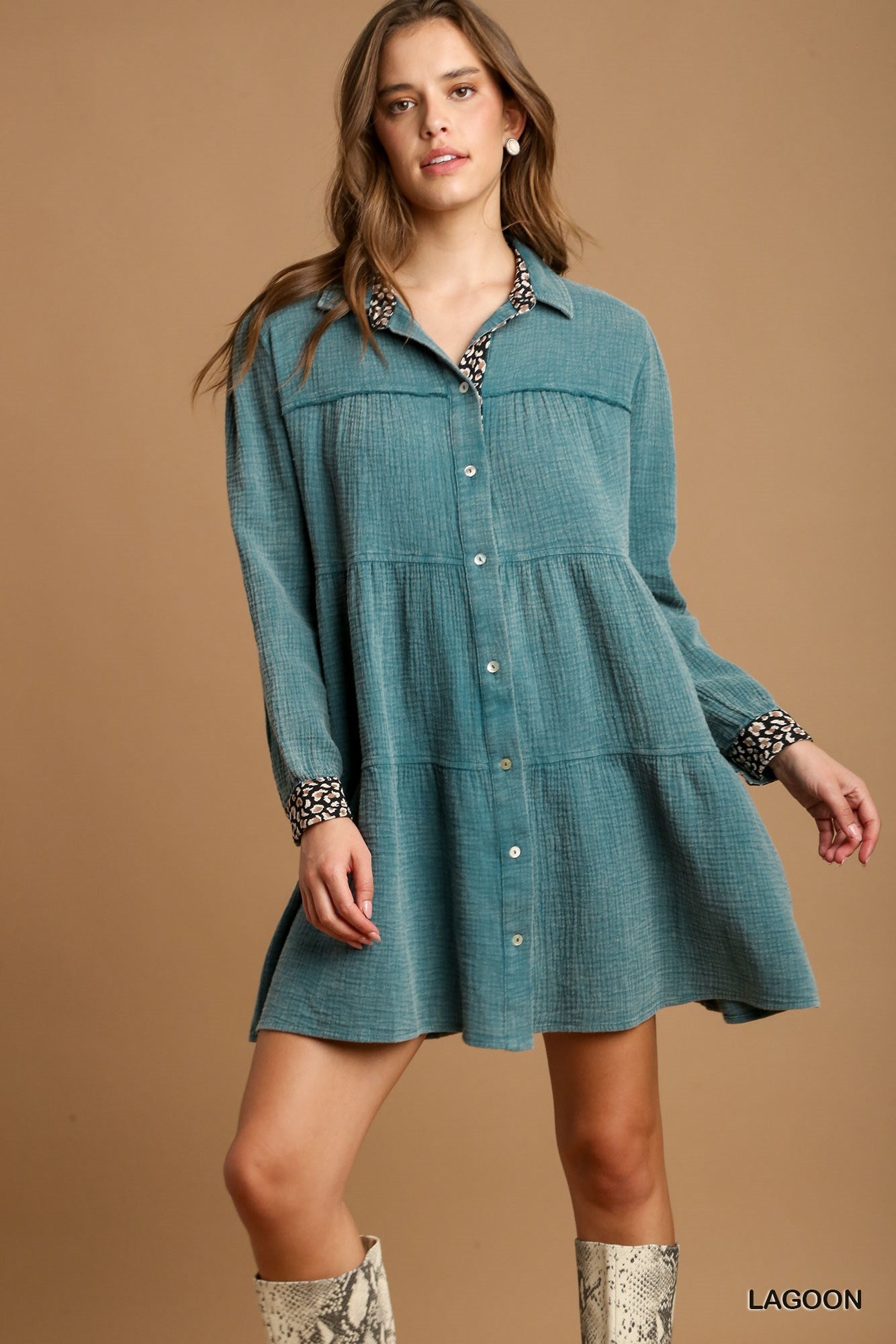 Mineral Wash Long Sleeve Mini