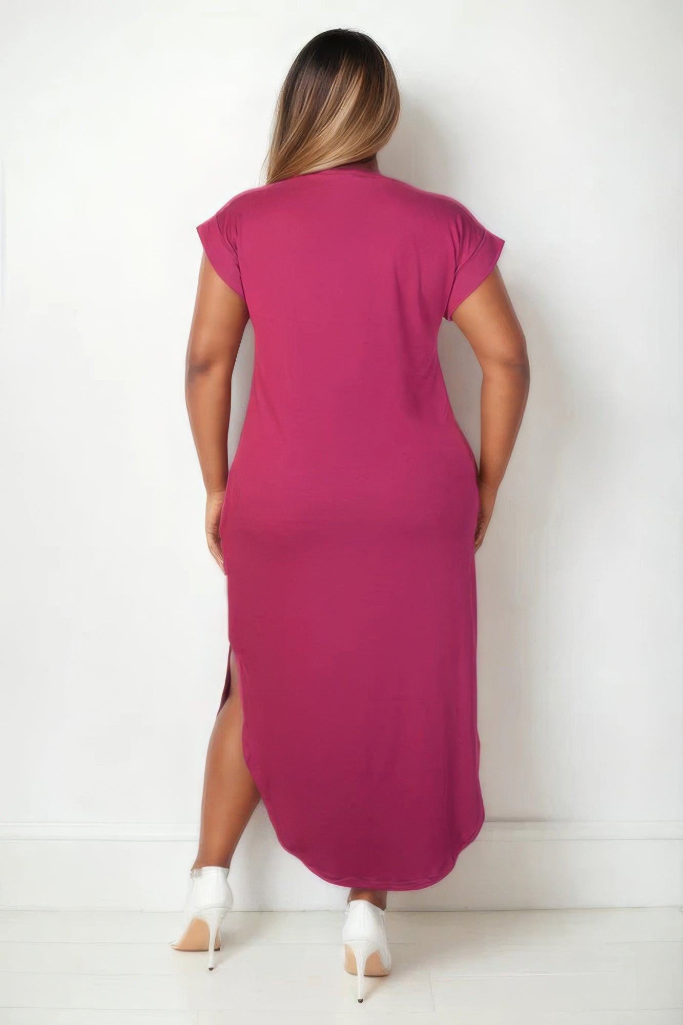 V-Neck Tee Long Dress