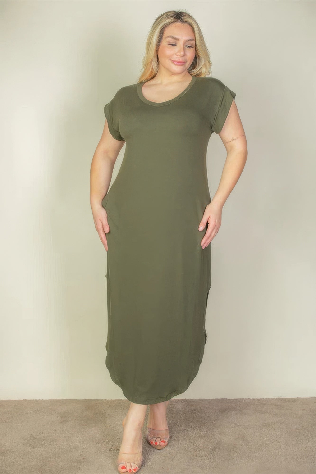 V-Neck Tee Long Dress