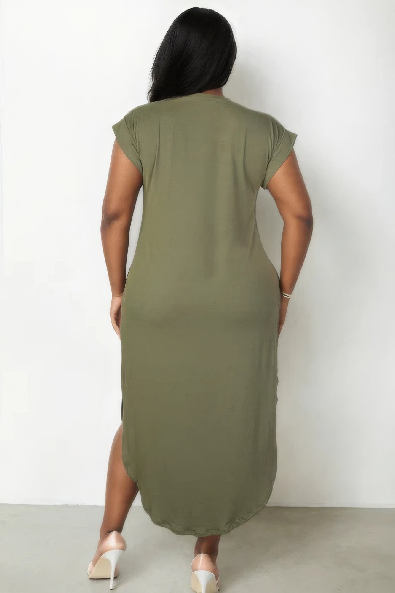 V-Neck Tee Long Dress