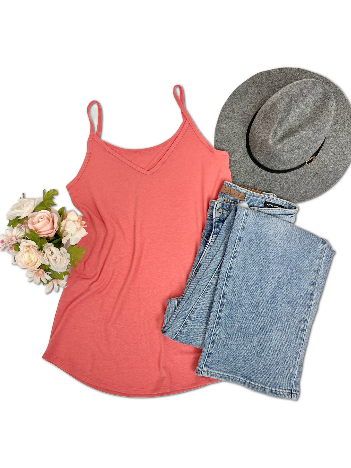 NEW! Amber - Reversible Tank in Coral