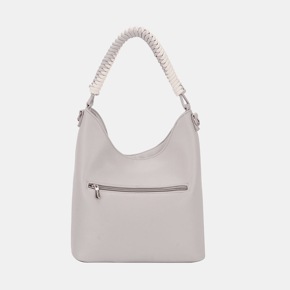 David Jones Woven Handle Two Tone Leather Handbag