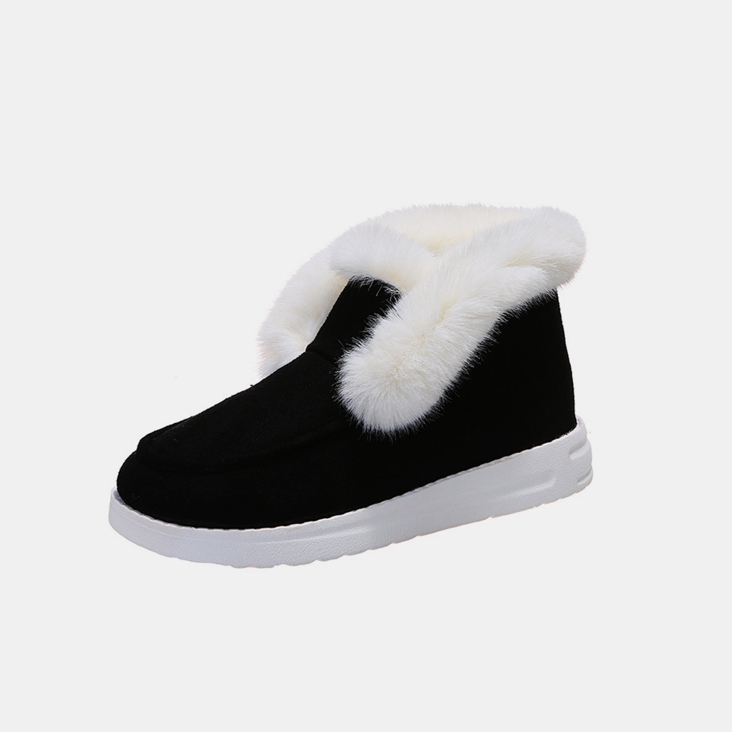 Furry Suede Snow Booties