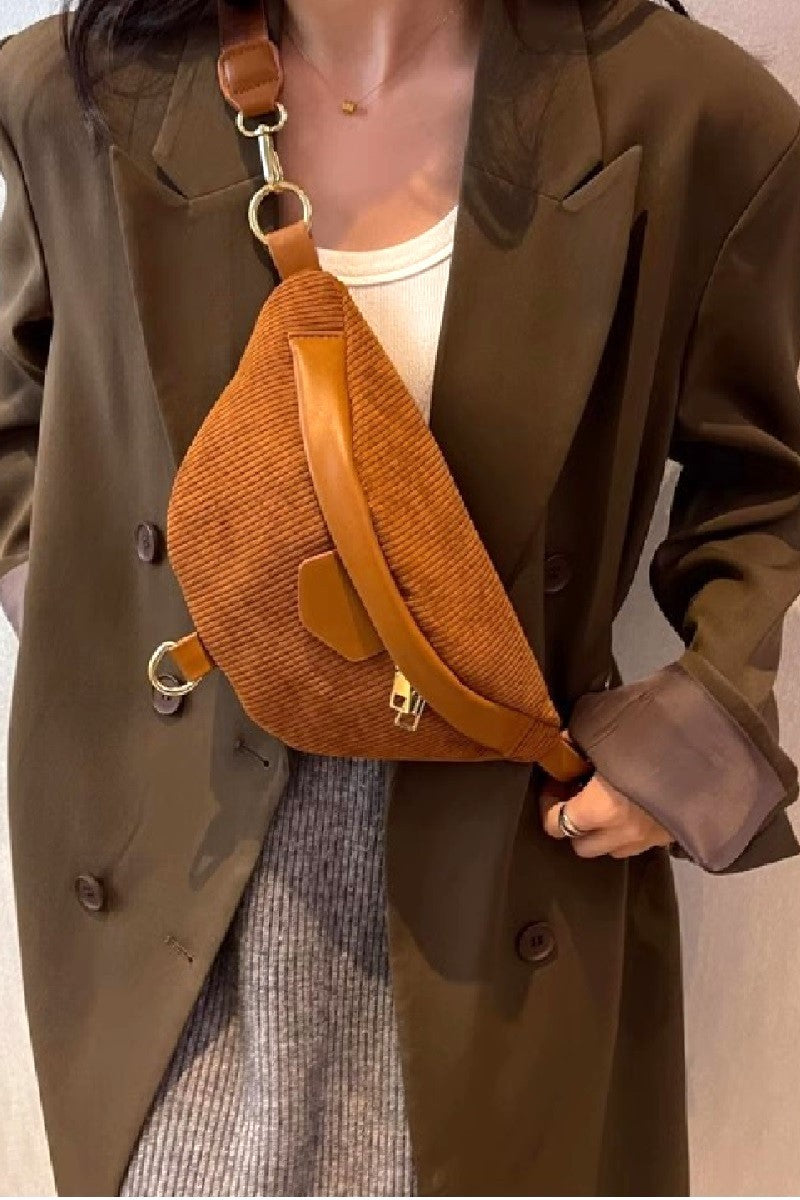 The Libby Corduroy Crossbody Bag with Removable Strap
