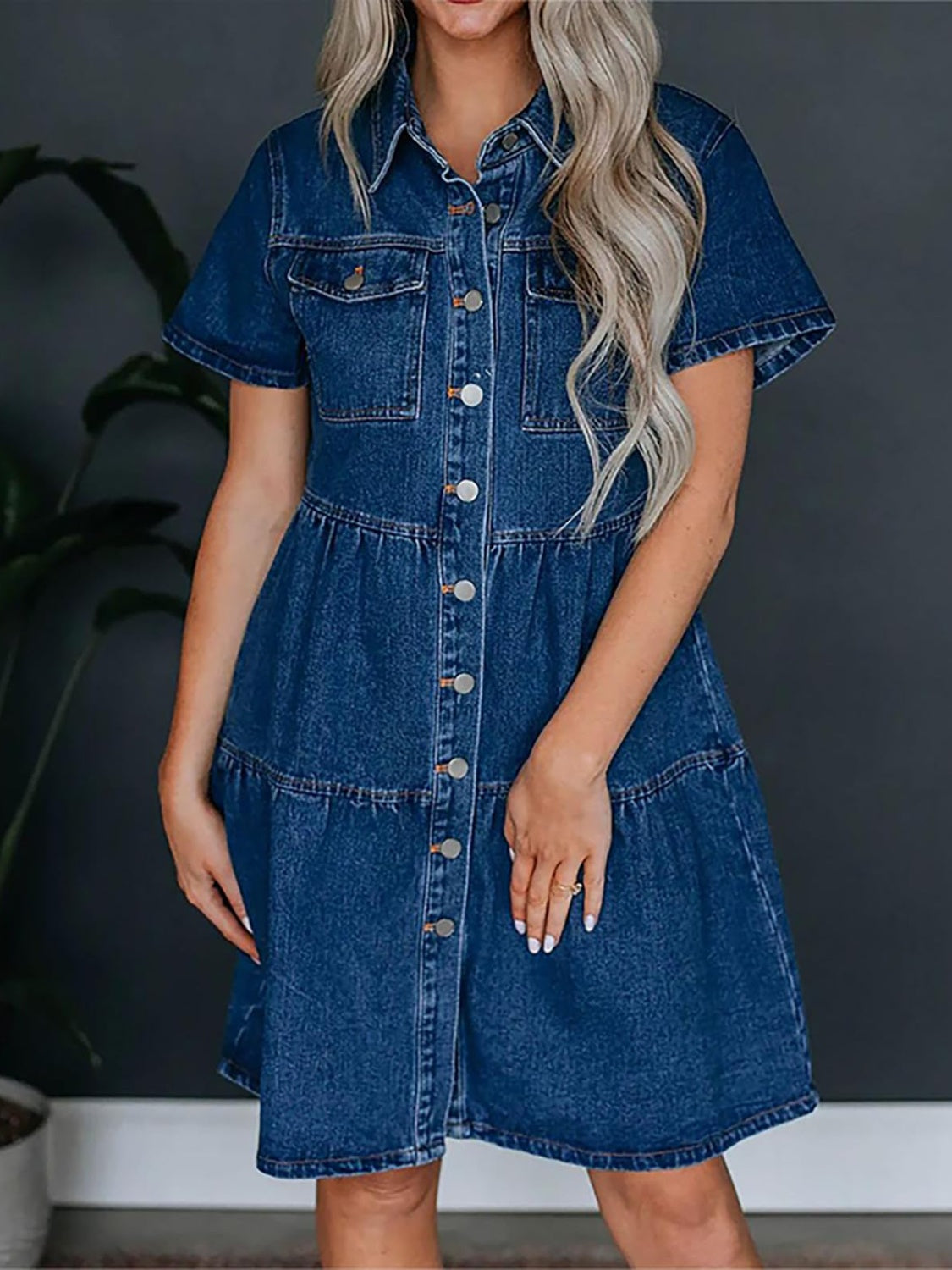 The Odette Denim Midi Dress