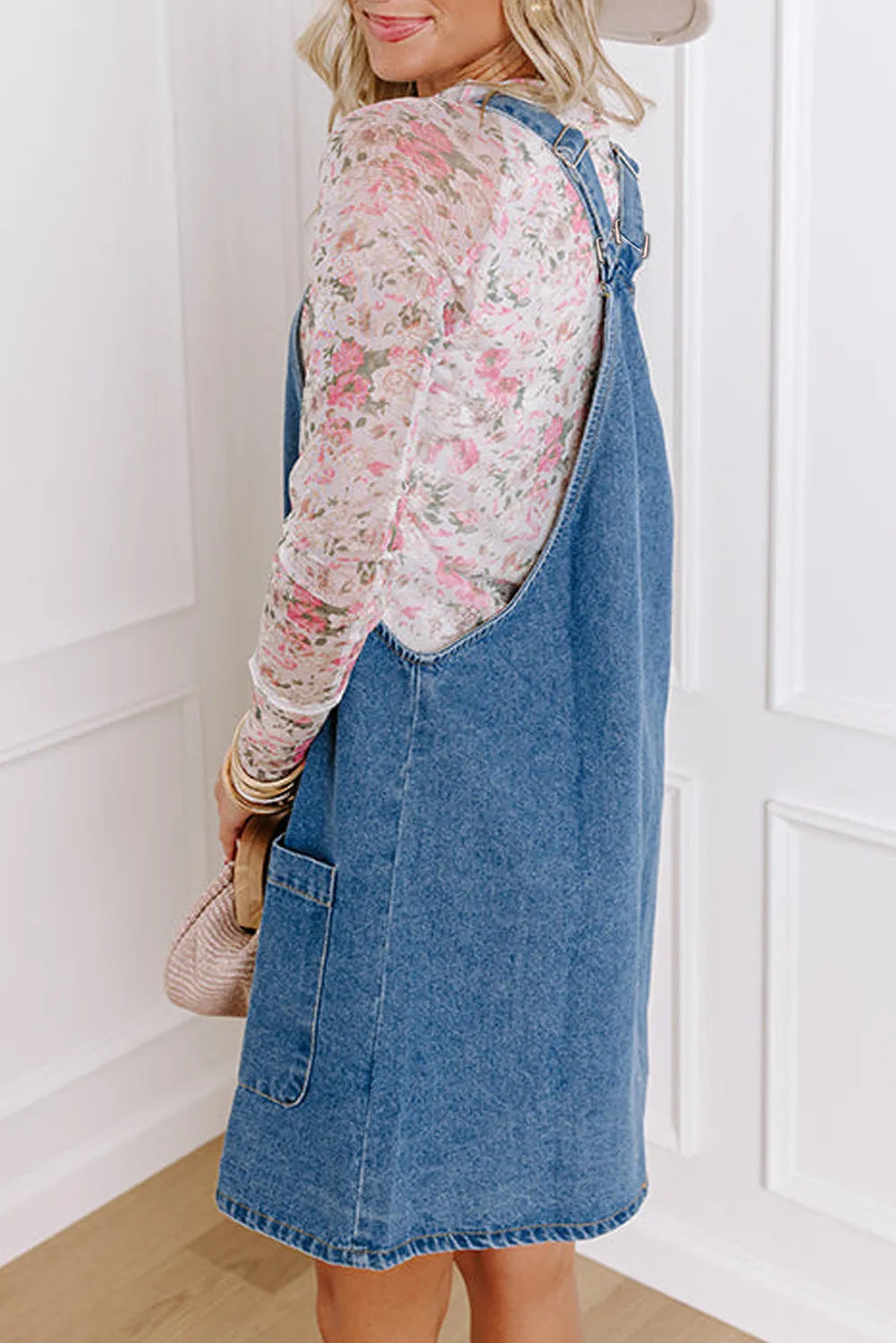 The Greer Denim Overall Dress