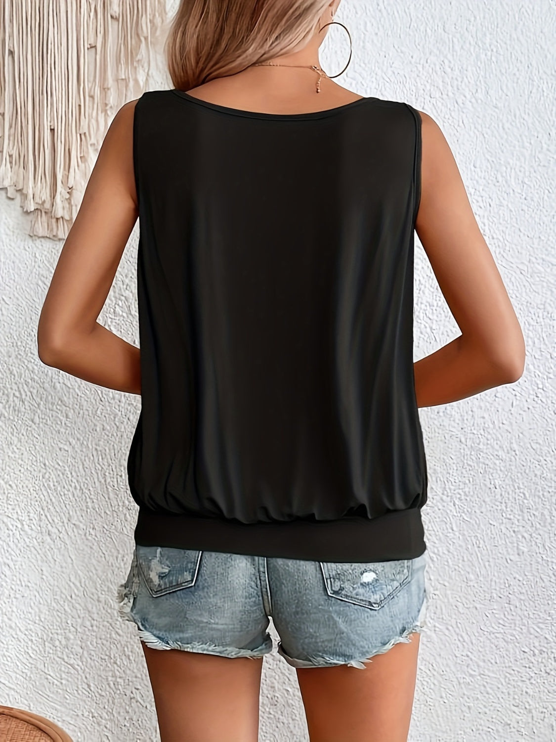 Ruched Scoop Neck Tank