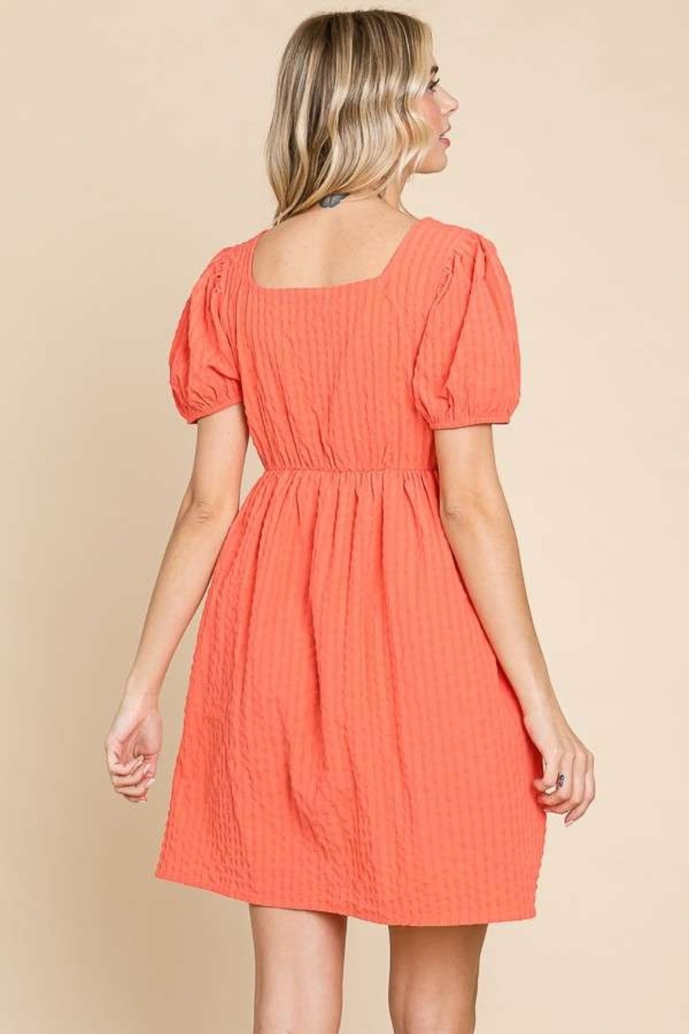 Textured Babydoll Dress