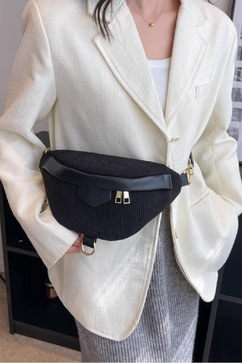 The Libby Corduroy Crossbody Bag with Removable Strap