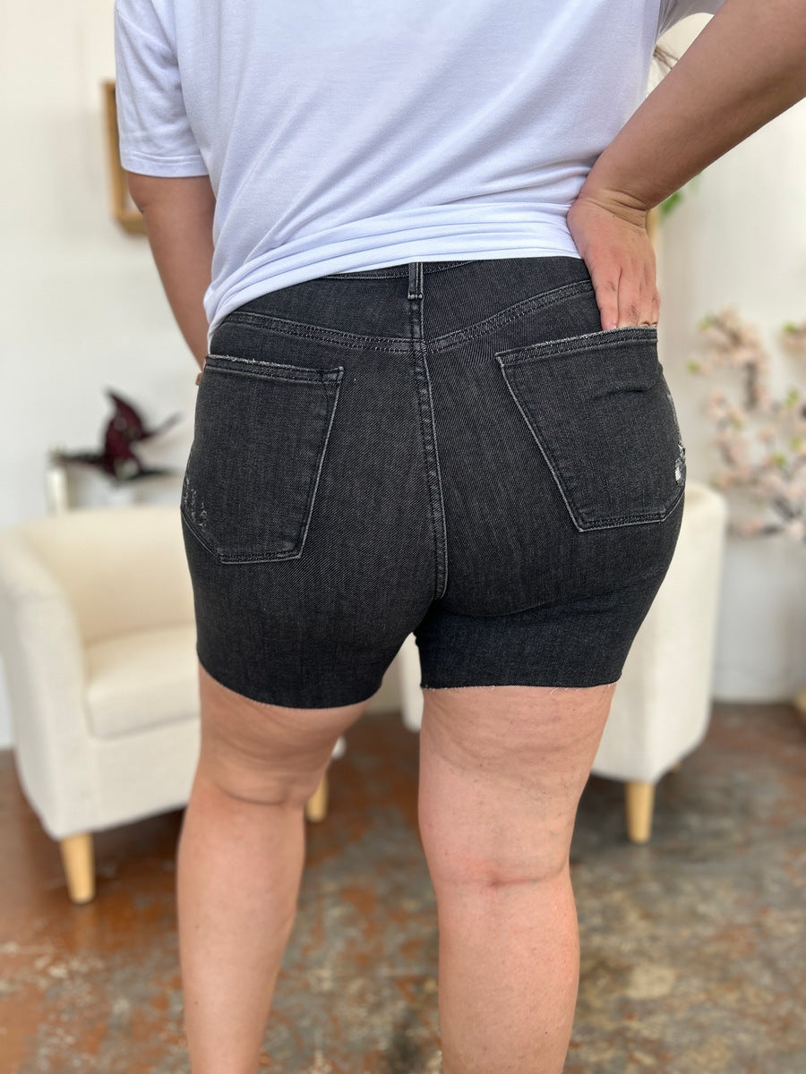 NEW! Judy Blue Full Size High Waist Rigid Magic Denim Shorts