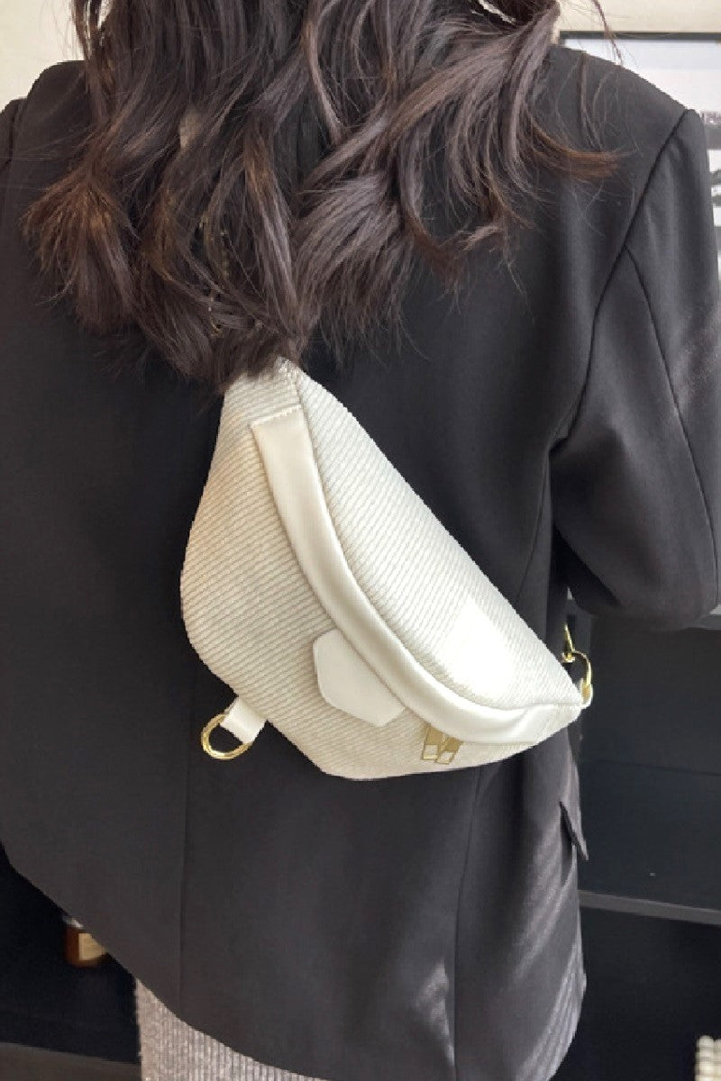 The Libby Corduroy Crossbody Bag with Removable Strap