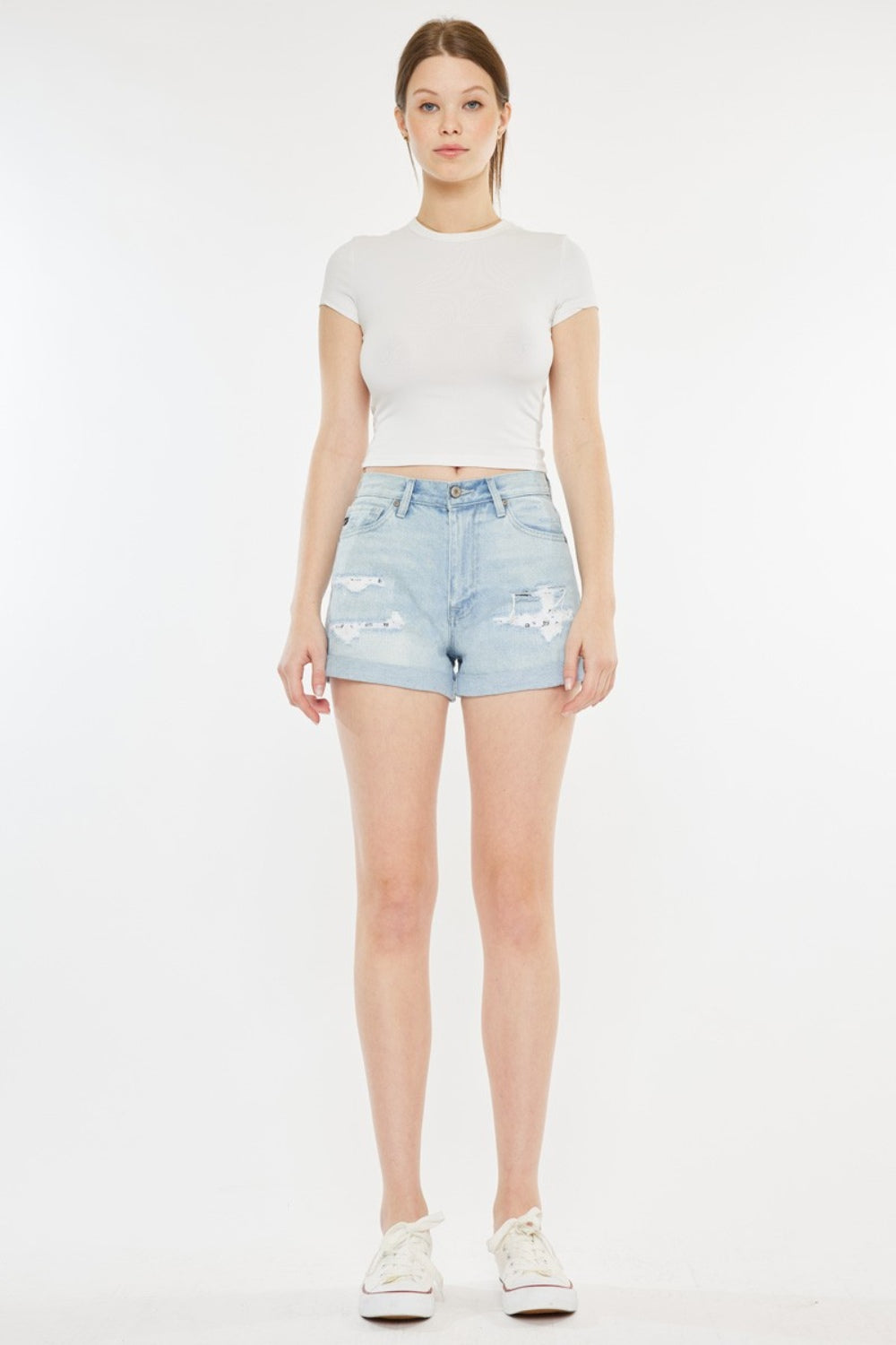 High Rise Denim Shorts