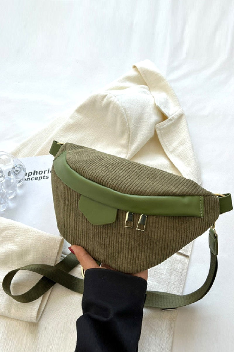 The Libby Corduroy Crossbody Bag with Removable Strap