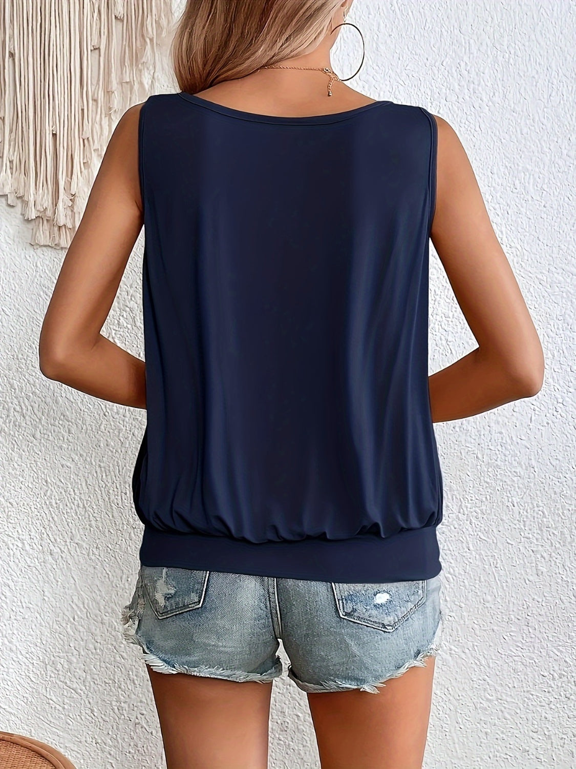 Ruched Scoop Neck Tank
