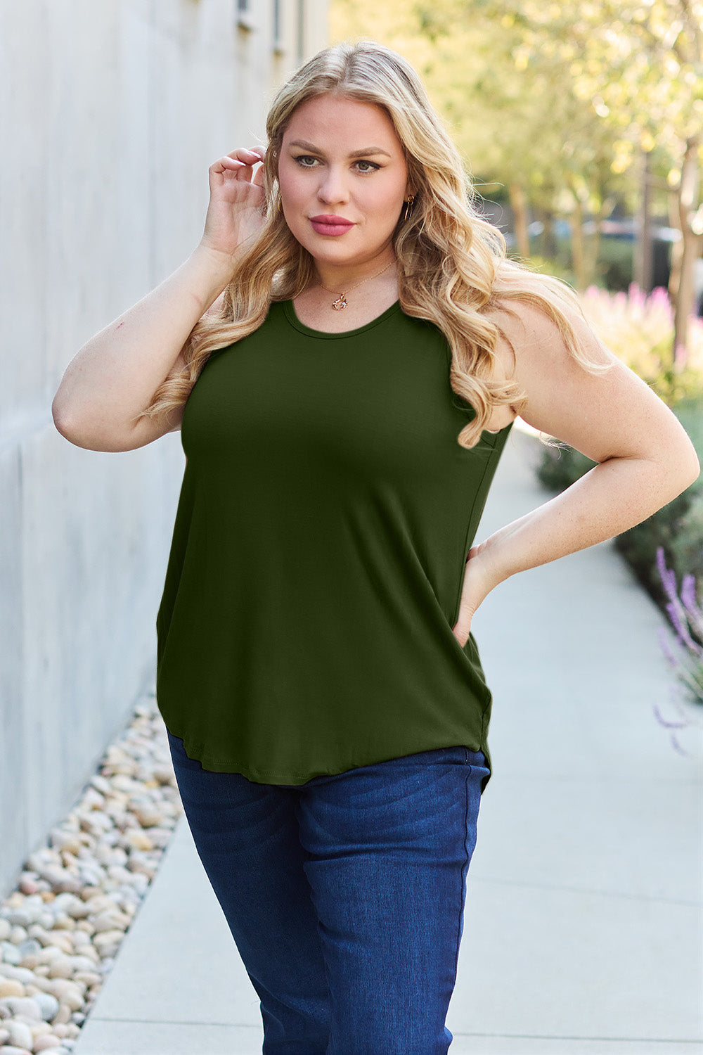 Oversized Round Neck Tank