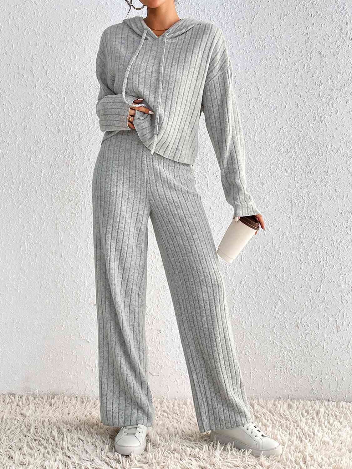 The JoJo Ribbed Hoodie and Pants Set