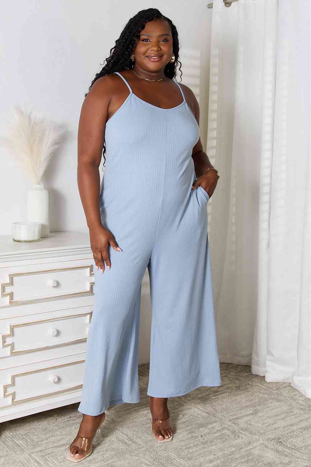 The Alora Spaghetti Strap V-Neck Jumper