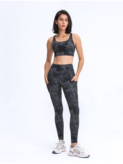 The Vida Wide Waistband Leggings with Pockets