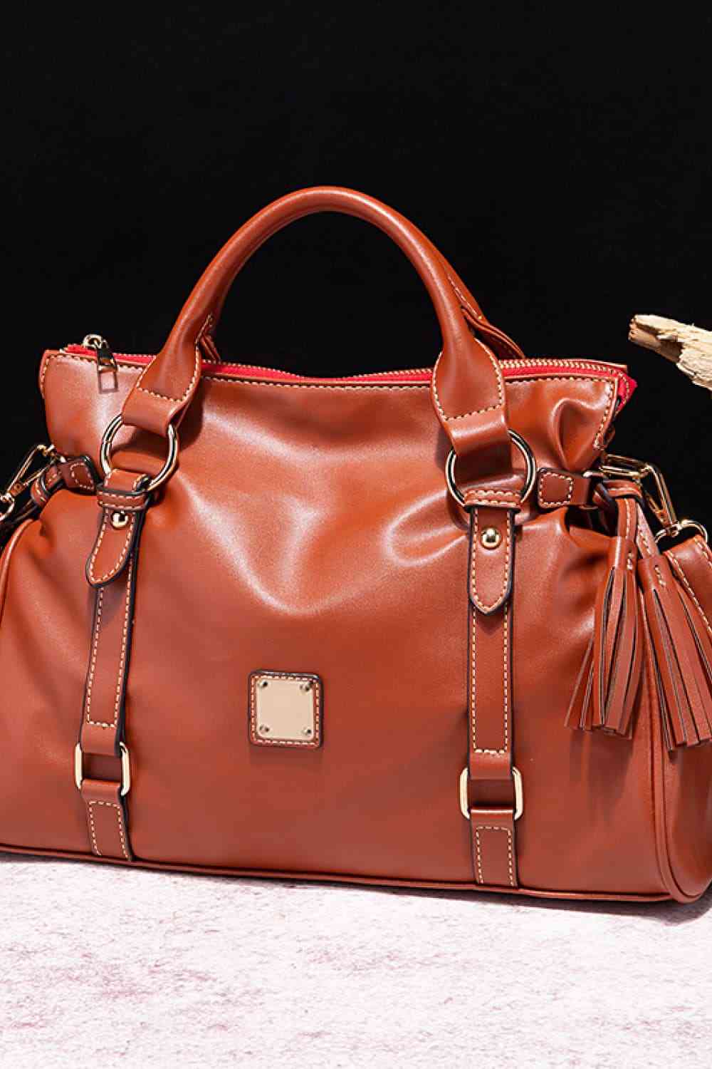 The Tammy Leather Handbag with Tassels