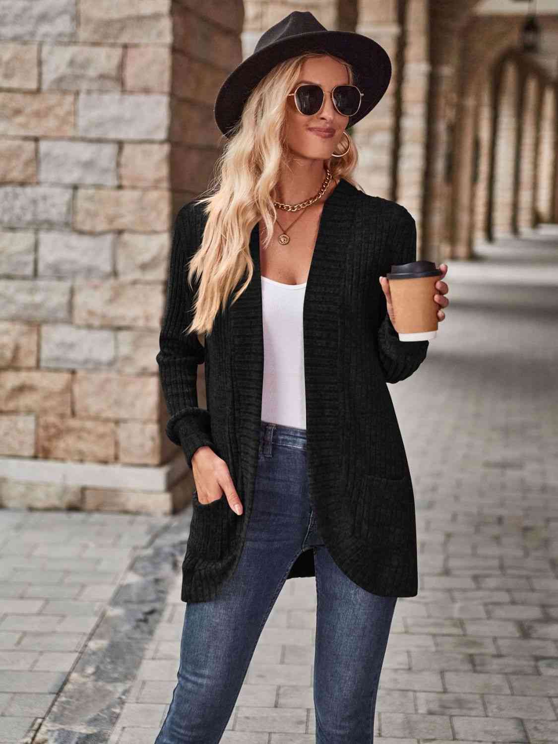 The Ellie Open Front Cardigan with Pockets