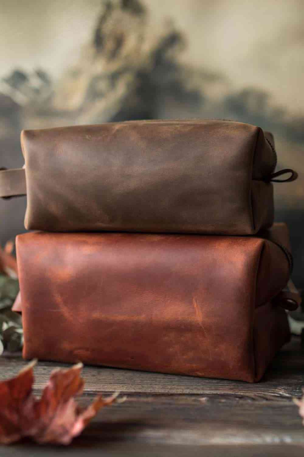 Leather Makeup Bag