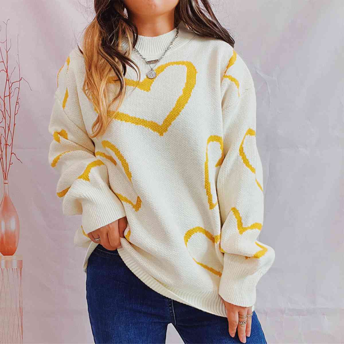The Bella Heart Knit Sweater